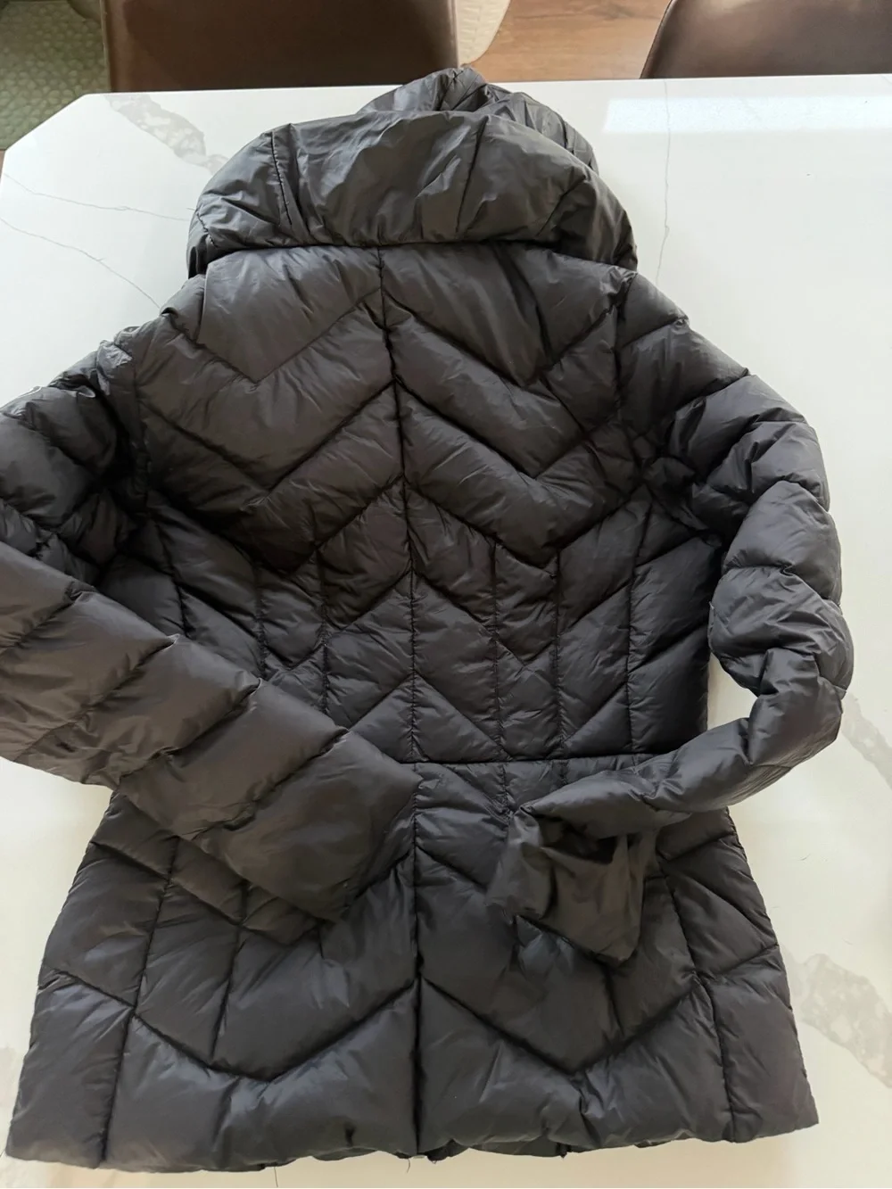 Michael Kors Women's Black  Packable Down Puffer Jacket Funnel Neck Sz Small
